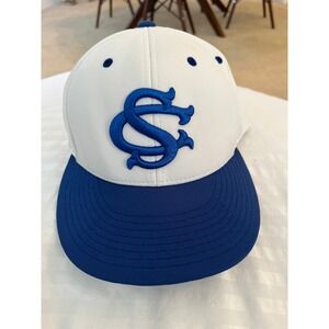 Richardson PTS20 Pulse Flexfit Baseball Hat White Blue SC Logo Mens L/XL Cap